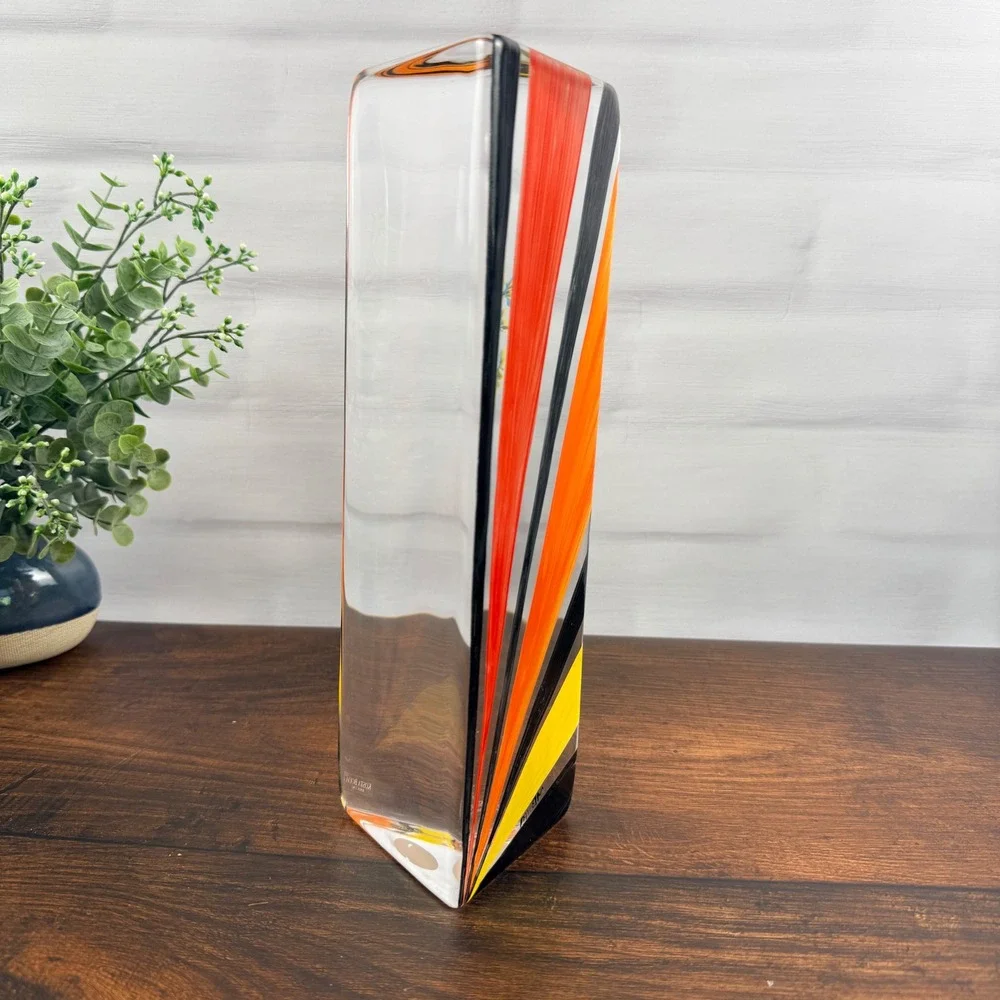 Kosta Boda Kaleidoscope Art Glass Sculpture Monika Backström Signed